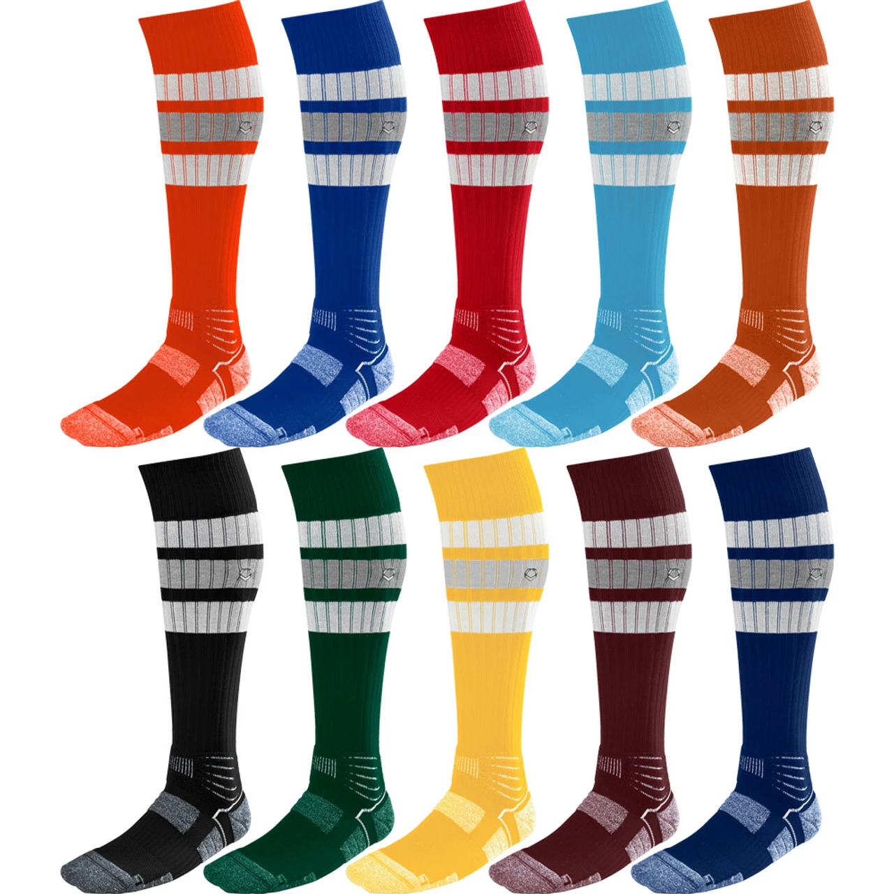 Evoshield Baseball & Softball Striped Game Socks WB60105 3 Evoshield Baseball & Softball Striped Game Socks WB60105
