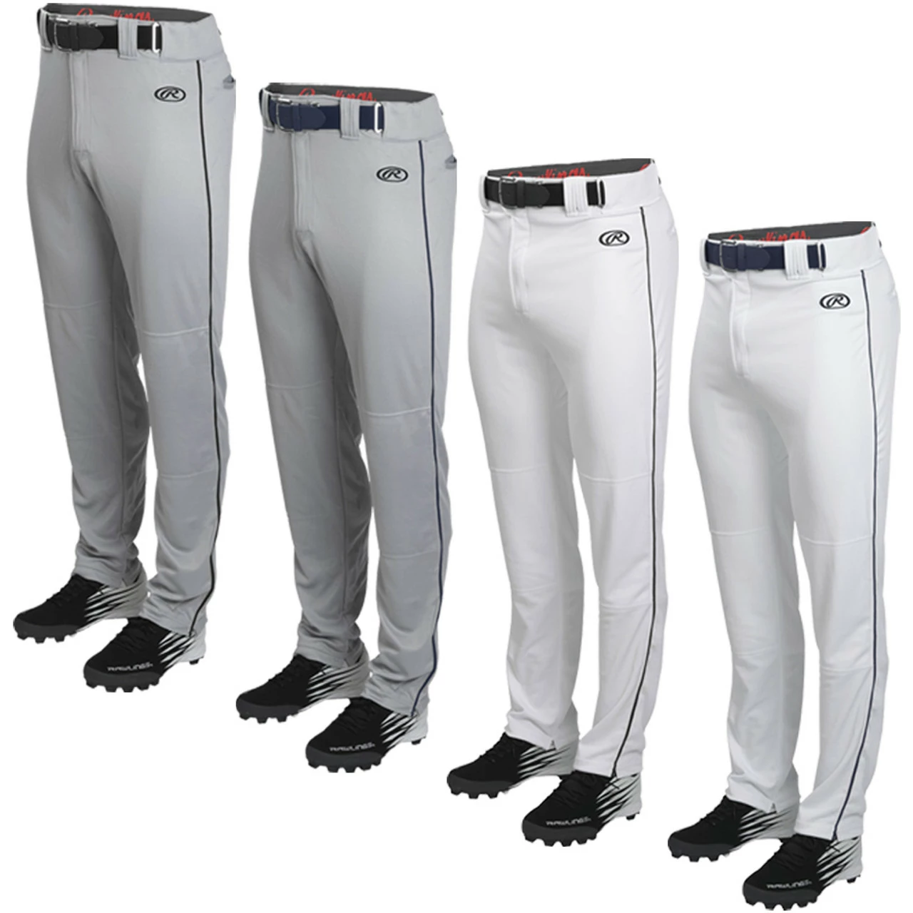 Rawlings Launch Semi-Relaxed Fit Adult Piped Baseball Pants LNCHSRP 3 Rawlings Launch Semi-Relaxed Fit Adult Piped Baseball Pants LNCHSRP