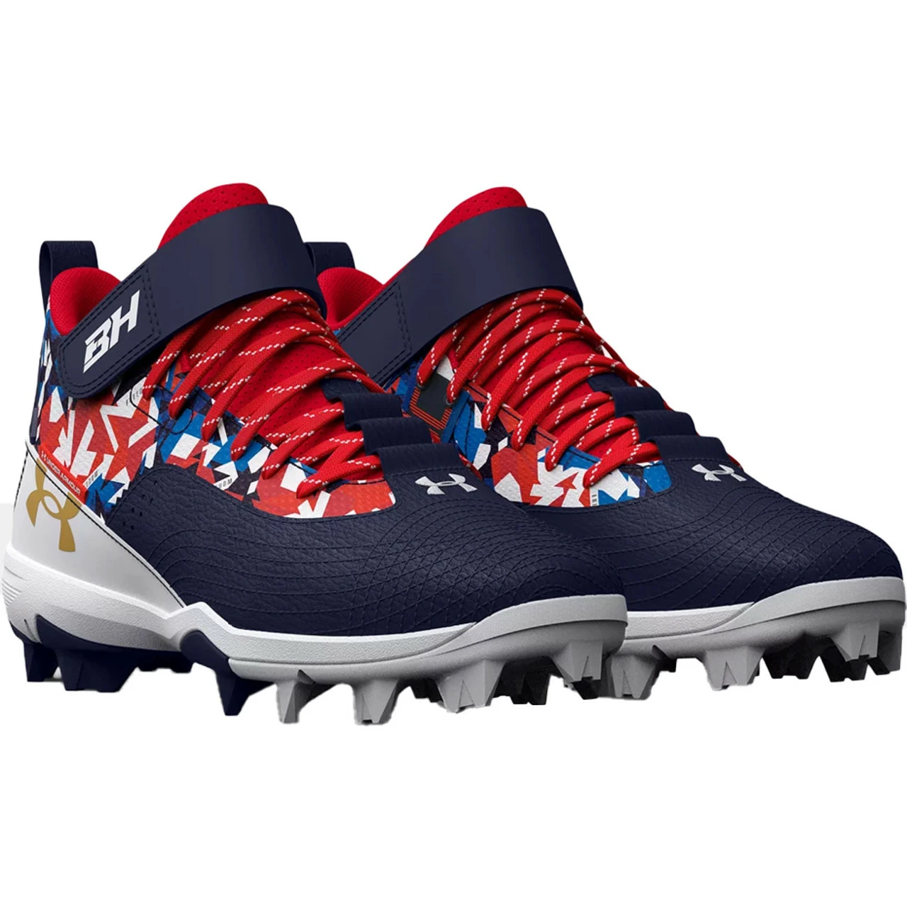 Under Armour Harper 7 USA Mid Boys Molded Baseball Cleats 3025599 3 Under Armour Harper 7 USA Mid Boys Molded Baseball Cleats 3025599
