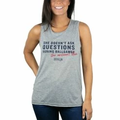 Baseballism She Answers Them Women's Baseball Tank