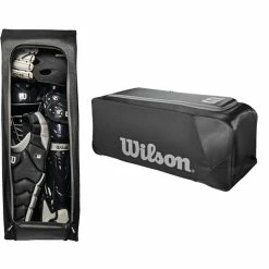Wilson Team Gear Wheeled Bag - Equipment Roller Bag WTA9710BL